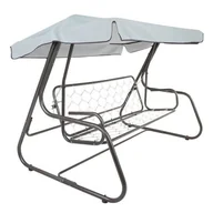 Huśtawki - Daszek do huśtawki ogrodowej 214 x 122 cm uniwersalny szary D031-06CW PATIO - miniaturka - grafika 1