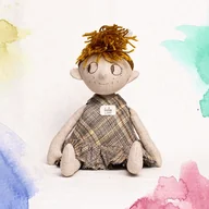 Lalki dla dziewczynek - Lalka Weronika lniana w sukience Dzień dziecka - miniaturka - grafika 1