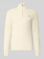 Swetry męskie - Sweter z dzianiny ze stójką - miniaturka - grafika 1