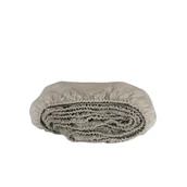 Prześcieradła - Prześcieradło z gumką lniane MOANA, Kolor - natural, Rozmiar - 90x200x28  - miniaturka - grafika 1