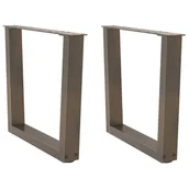 Zawiasy, okucia i inne akcesoria - Nogi do stolika kawowego w kształcie litery V 2 szt. Naturalna stal 50x(42-43,3) cm Stal vidaXL - miniaturka - grafika 1