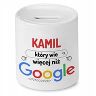 Skarbonki - Skarbonka Dla Kamila na Urodziny Idealny Prezent z Nadrukiem ze Zdjęciem - miniaturka - grafika 1