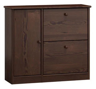 OUTLET - Szafka na buty drewniana nr18 orzech - Dom i wnętrze OUTLET - miniaturka - grafika 1