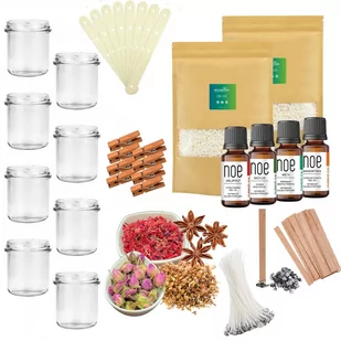 MEGA Zestaw do robienia dużych świec z wosku sojowego 8x350 ml - Świece MEGA Zestaw do robienia dużych świec z wosku sojowego 8x350 ml - Świece - miniaturka - grafika 1