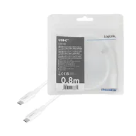 Kable USB - LogiLink USB-C 0.8m biały - miniaturka - grafika 1