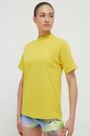 Koszulki sportowe damskie - Puma t-shirt bawełniany kolor żółty - miniaturka - grafika 1