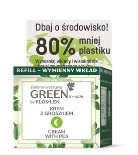 Flos-Lek GREEN for Skin odżywczy krem do twarzy z groszkiem na noc REFILL 50ml - Kremy do twarzy - miniaturka - grafika 1