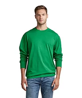 Koszulki męskie - G-STAR RAW Męski t-shirt z długim rękawem, zielony (Jolly Green B255-D608), S, zielony (Jolly Green B255-d608), S - grafika 1
