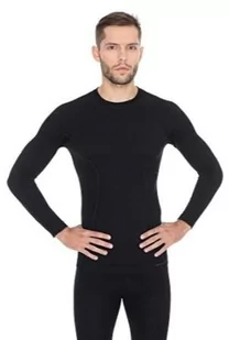 Brubeck, Koszulka termoaktywna męska z długim rękawem, Active Wool, czarny, rozmiar XXL - Bielizna sportowa męska - miniaturka - grafika 1