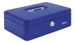 Eagle Kasetka na pieniądze 8878 M 82x192x262mm niebieska 120-1028 - Sejfy i kasy pancerne - miniaturka - grafika 1