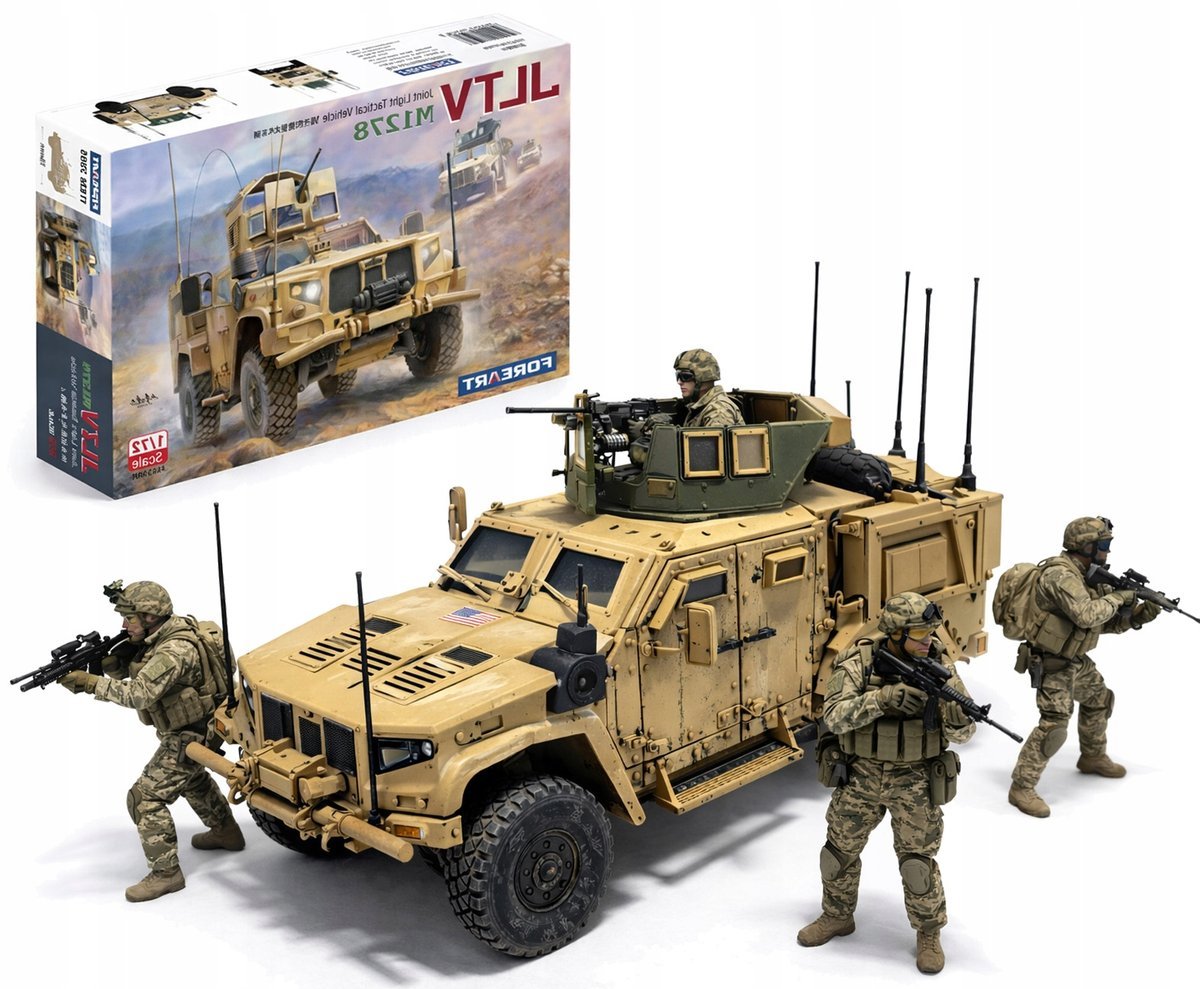 FORD JLTV M1278 Model Plastikowy do sklejania Pojazd Wojskowy Bojowy 1:72