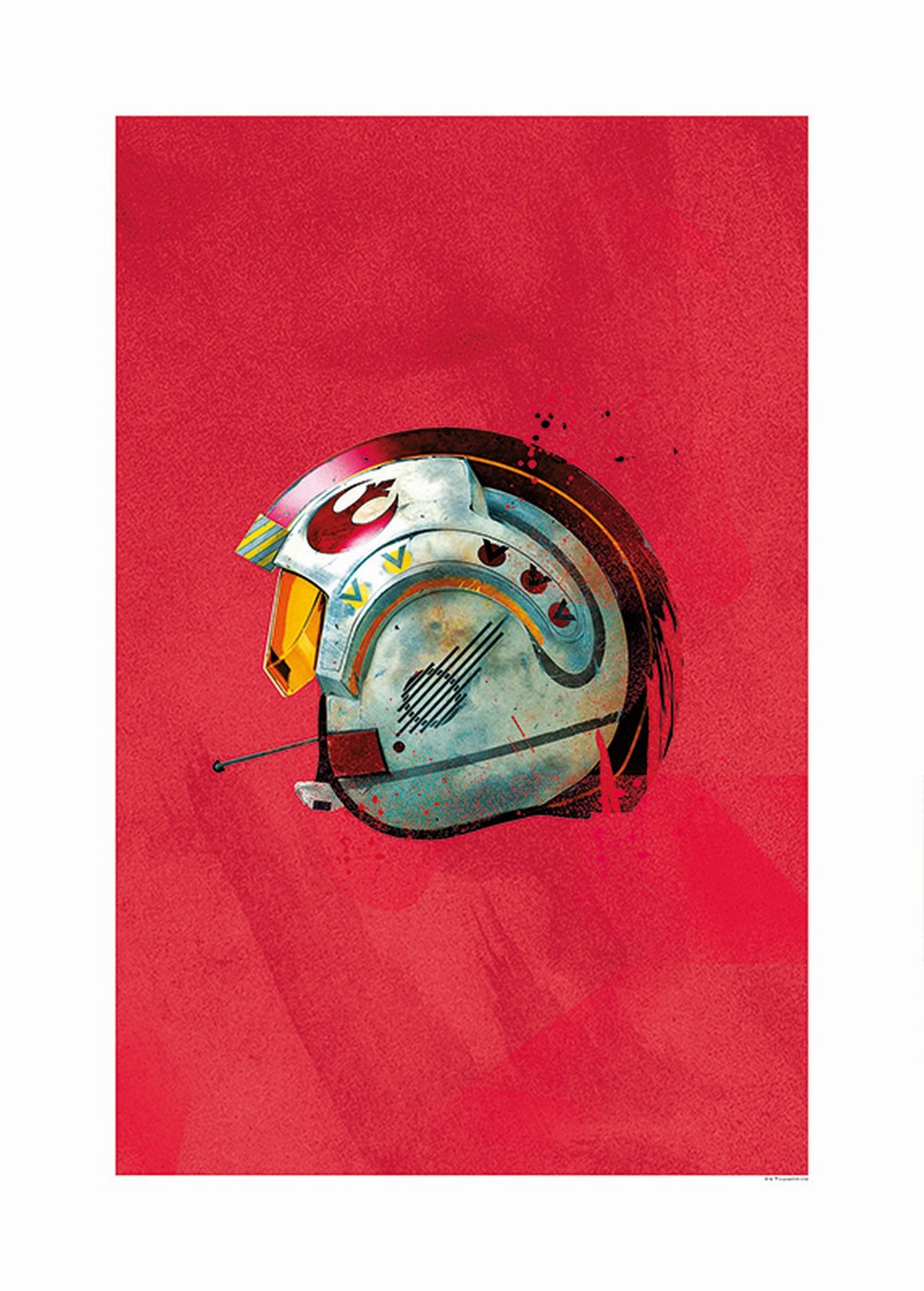 Disney plakat Klasyczne hełmy Star Wars Rebel Pilot czerwonym - 610208 - 50 x 70 cm