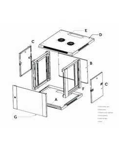 EXTRALINK 9U 600X450 WALL-MOUNTED RACKMOUNT CABINET - Szafy rack - miniaturka - grafika 1