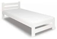Łóżka - Białe jednoosobowe łóżko z drewna 80x200 W5-D07 - miniaturka - grafika 1