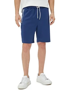 Koton Męskie szorty bermudy z nadrukiem ze sznurkiem ściągającym z zamkiem błyskawicznym, krój slim fit, Granatowy (715), M - Spodenki damskie - miniaturka - grafika 1