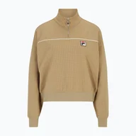 Bluzy damskie - Bluza damska FILA Liebau Aop Half Zip Sweater cornstalk pepita aop - miniaturka - grafika 1