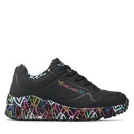 Buty dla dziewczynek - Sneakersy Skechers Uno Lite Lovely Luv 314976L/BKMT Czarny - miniaturka - grafika 1