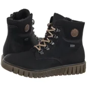 Botki damskie - Botki Czarne Y3433-00 Black (RI316-a) Rieker - miniaturka - grafika 1