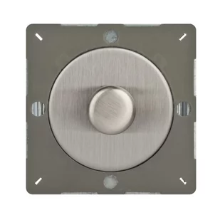 VARILIGHT Ściemniacz przyciskowo-obrotowy VARILIGHT  stal szlifowana  VARILIGHT - Wyłączniki światła i elektryczne - miniaturka - grafika 1