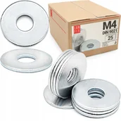 Śruby i nakrętki - Podkładka powiększona M4 poszerzana płaska DIN 9021 ocynk ocynkowana 25szt. - miniaturka - grafika 1