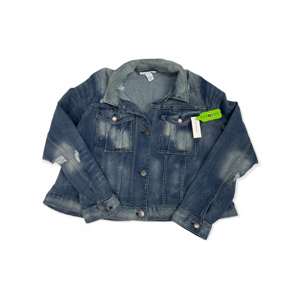 Jeansowa kurtka damska przetarcia LANE BRYANT XL