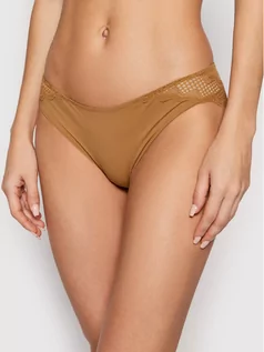 Majtki damskie - Calvin Klein Underwear Figi klasyczne 000QF6660E Beżowy - grafika 1