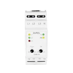Zamel Cyfrowy czujnik kolejności faz i zaniku faz 16A 2-Mod nastawa czasu i progu zadziałania CKM-10 EXT10000266 EXT10000266 - Liczniki energii elektrycznej - miniaturka - grafika 1