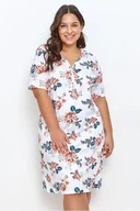 Bielizna nocna - Koszulka nocna Scarlett PLUS SIZE biała XXL - miniaturka - grafika 1