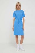 Sukienki - Tommy Hilfiger sukienka bawełniana kolor niebieski mini rozkloszowana - miniaturka - grafika 1