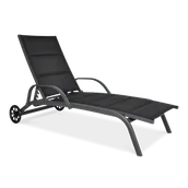 Leżaki ogrodowe - Leżak ogrodowy plażowy Majorka regulowany na taras - miniaturka - grafika 1