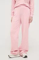 Spodnie damskie - Guess spodnie dresowe kolor różowy wzorzyste - miniaturka - grafika 1