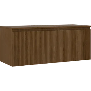 Mexen Rivel szafka łazienkowa podumywalkowa 120 cm z blatem, 1 szuflada, ryflowana , orzech - 91A20-12047-1-BFC86 - Szafki łazienkowe - miniaturka - grafika 1