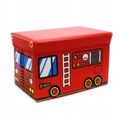 Pojemniki na zabawki - POJEMNIK NA ZABAWKI składany PUFA Straż Pożarna - miniaturka - grafika 1