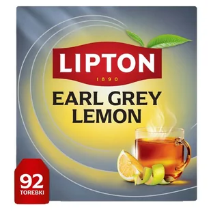 Lipton EARL GREY LEMON herbata czarna z bergamotką i cytryną 92 torebki - Herbata Lipton EARL GREY LEMON herbata czarna z bergamotką i cytryną 92 torebki - Herbata - miniaturka - grafika 1
