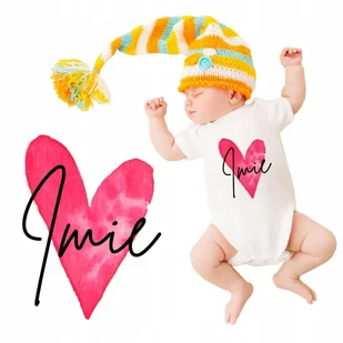BODY NIEMOWLĘCE Dziecięce Białe Na Prezent Urodziny SERCE IMIĘ Wzory - 68 - Body dla niemowląt BODY NIEMOWLĘCE Dziecięce Białe Na Prezent Urodziny SERCE IMIĘ Wzory - 68 - Body dla niemowląt - miniaturka - grafika 1