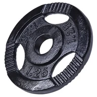 Obciążenia - Gorilla Sports Obciążenie żeliwne typu Gripper 1,25kg, czarne (100542-00019-0005) - miniaturka - grafika 1