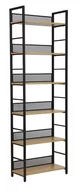 Regały - Regał styl loft RAW R6 kolor dąb czarny metalowy stelaż - miniaturka - grafika 1