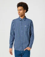 Koszule męskie - WRANGLER 1PKT SHIRT BLACK IRIS 112356771 L - miniaturka - grafika 1