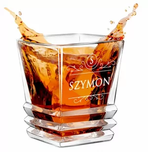 Szklanka do whisky geometric z grawerem dla niego na imieniny - Szklanki - miniaturka - grafika 1