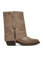Botki damskie - G-Star Raw Botki EO-YAGMUR-25FW30 Beżowy - miniaturka - grafika 1