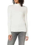 Koszulki i topy damskie - G-STAR RAW Damska koszulka Slim Rib Mock Neck, Biały (Milk C890-111), XL - miniaturka - grafika 1