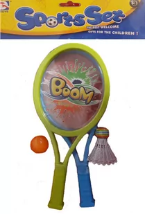Zestaw Plażowe Paletki Rakietki Badminton Lotka - Inne gry towarzyskie - miniaturka - grafika 1