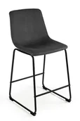 Taborety i hokery - Krzesło Hoker barowy Cube - Czarny/Ciemny Szary - miniaturka - grafika 1