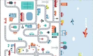 Maty edukacyjne - KIK Mata Edukacyjna piankowa dla dzieci ulica 180x200c - miniaturka - grafika 1