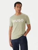 Koszulki męskie - HUGO T-Shirt Dulivio 50467556 Zielony Regular Fit - miniaturka - grafika 1