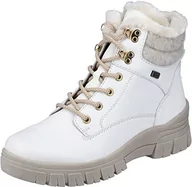 Kozaki damskie - Remonte Damskie kozaki śniegowe D0E71, białe/piaskowe/offwhite/bianco / 80, 40 EU - miniaturka - grafika 1