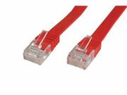 Patchcordy - MicroConnect RJ-45/RJ-45 kat.6 1m Czerwony V-UTP601R-FLAT - miniaturka - grafika 1