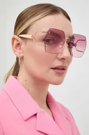 Okulary przeciwsłoneczne - Gucci okulary przeciwsłoneczne damskie kolor żółty - miniaturka - grafika 1