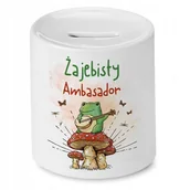 Skarbonki - Skarbonka Dla Ambasadora na Urodziny na Prezent z Nadrukiem ze Zdjęciem + Opakowanie na prezent (wzór 02) - miniaturka - grafika 1