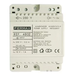 Fermax ZASILACZ. DIN 4. 12Vac/1A 4802 - Akcesoria do domofonów i wideodomofonów - miniaturka - grafika 1